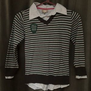 Sweater w/ Faux shirt WE (Euro BrANd) Size 7/8 Fab